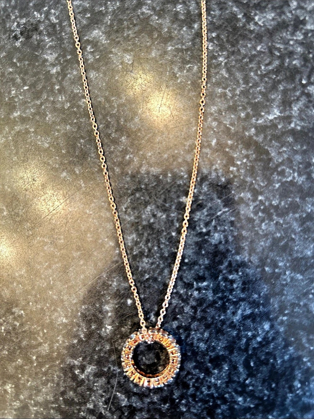 Swarovski Creativity Circle Pendant Necklace Gold & Black